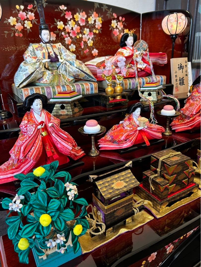 3段雛人形　西陣金襴　小野隆山作　送料込み