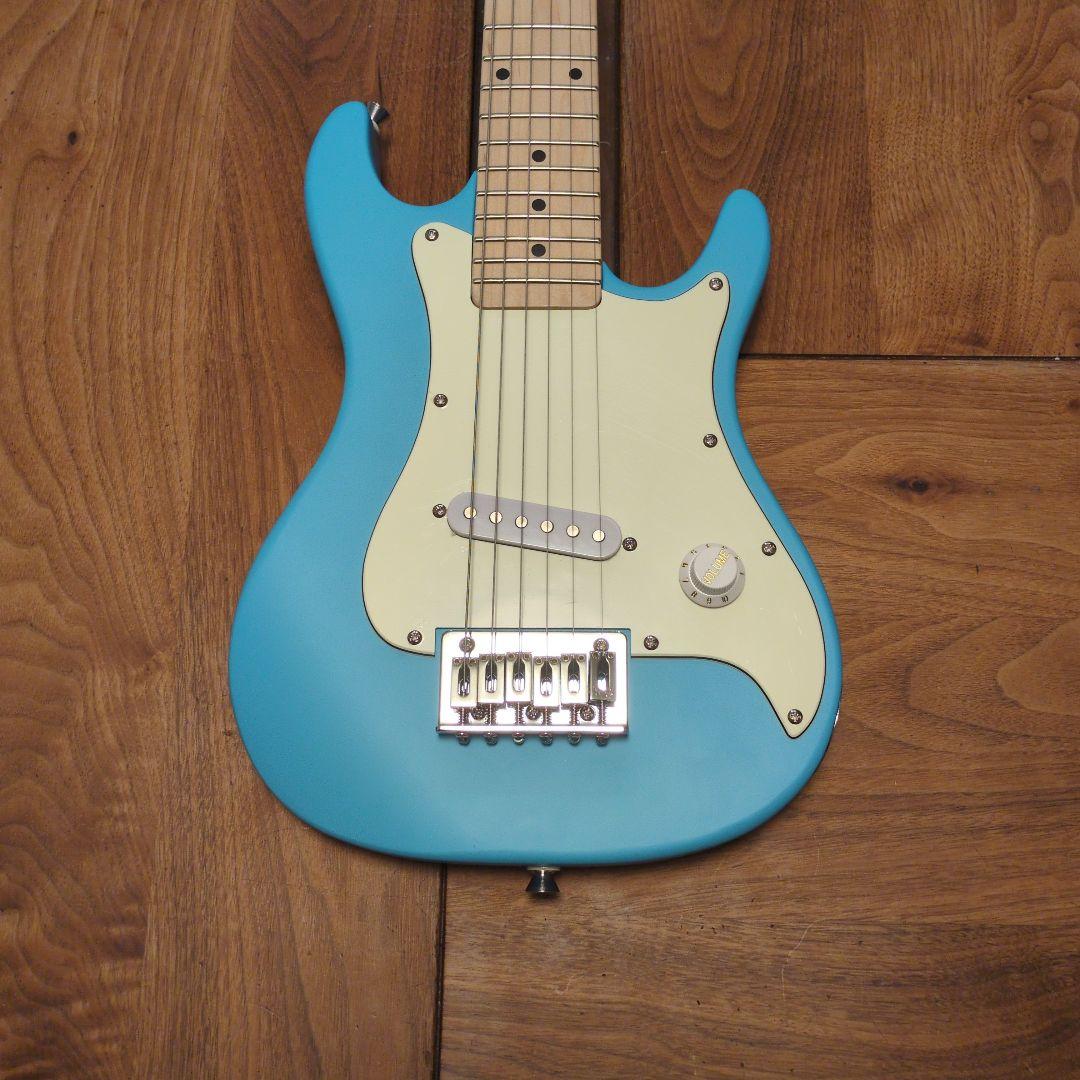 美品エレキギター 水色ミニギター子供用