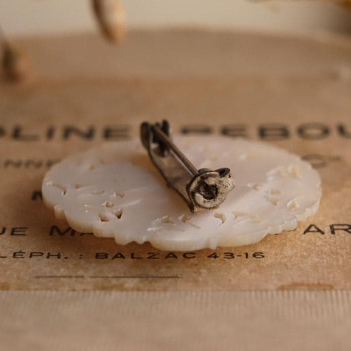 39】ビンテージ ベツレヘムパール ブローチ 36mm 五芒星