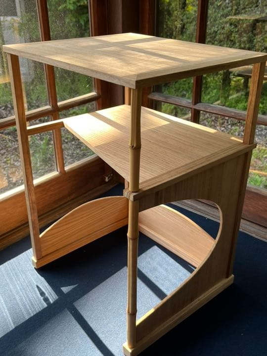 茶道具 棚物 猿臂棚 円能斎好 裏千家 組み立て式 紙箱