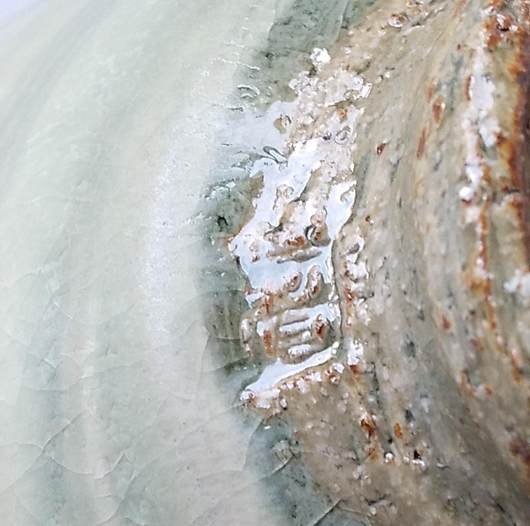 常滑焼 無形文化財 谷川省三 刷毛目 茶碗 共箱 共布 栞 茶道具 抹茶碗 美品