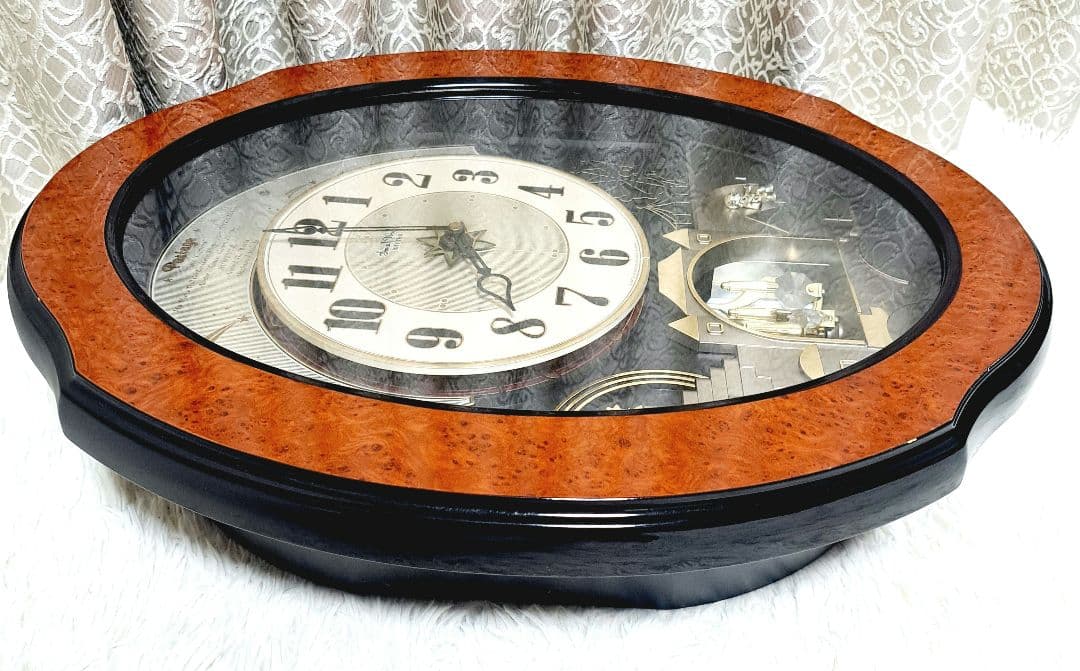 リズム時計　からくり時計　4MH752 パルタージュ　スワロフスキークリスタル