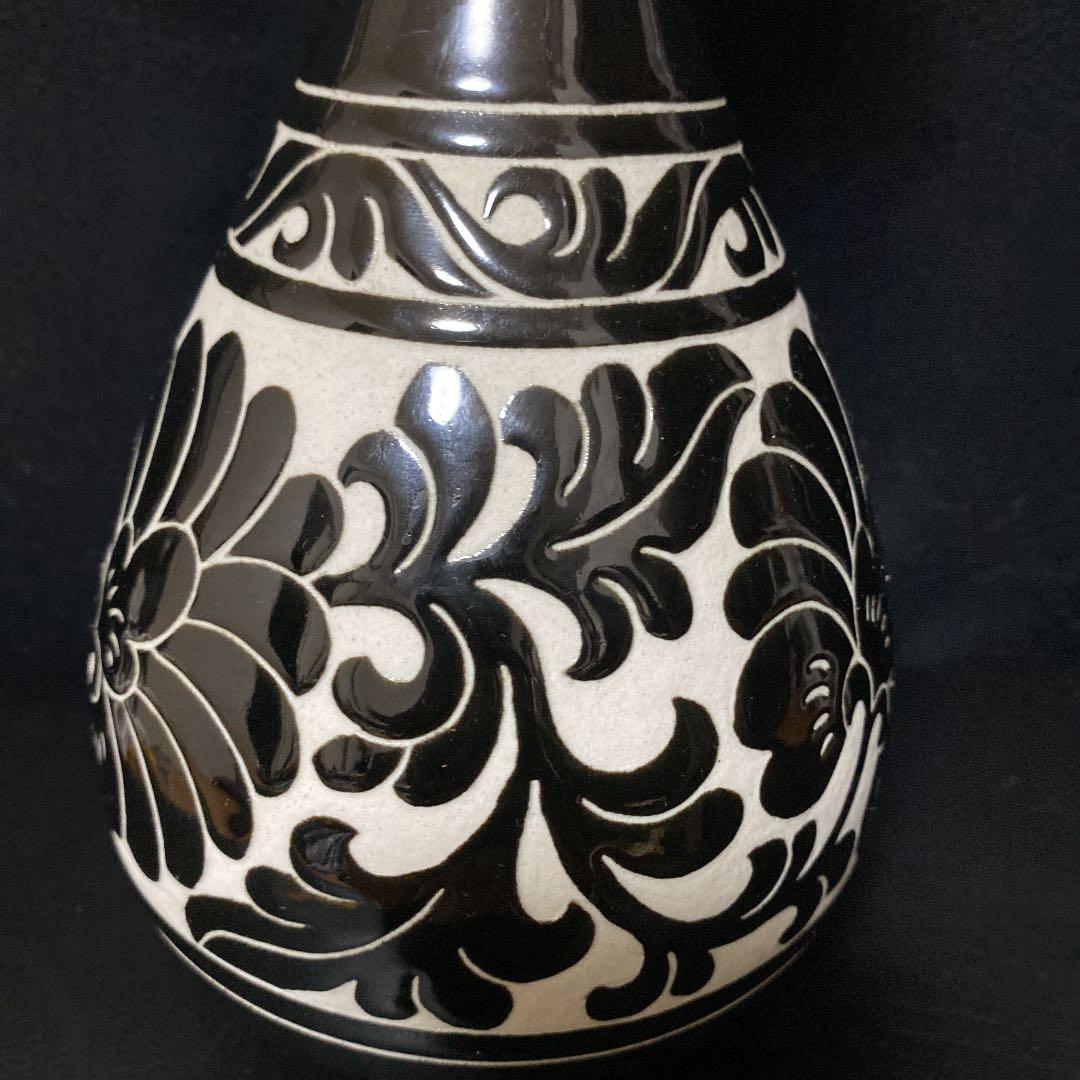 中国古美術中国古陶磁器古玩磁州窯白釉刻花掻落し技法唐草文様水注