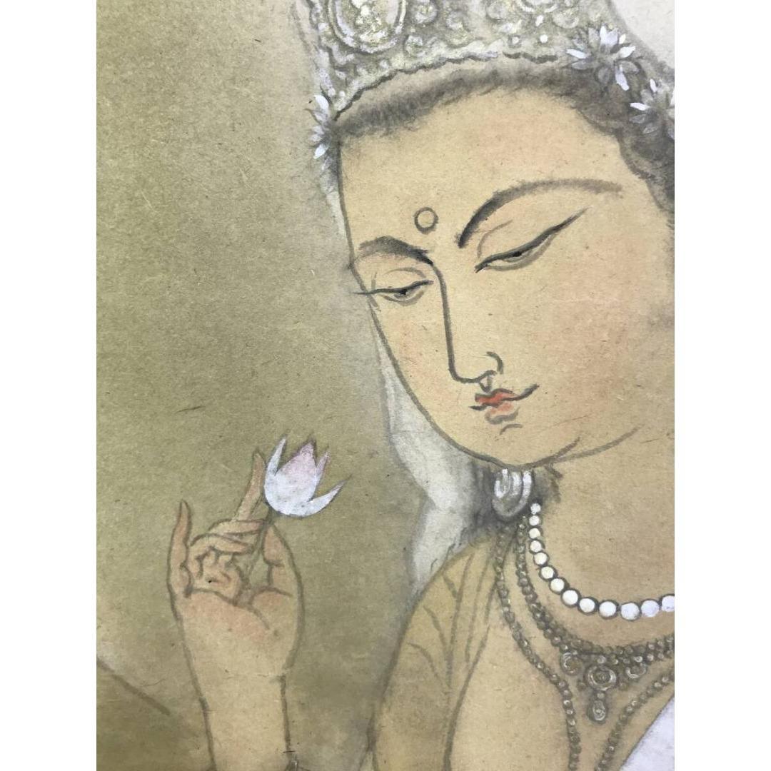 真作/中谷光炎/観音図/仏掛軸/掛軸☆宝船☆AK-415