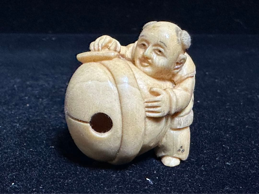 極上置物時代物元禄美人天然素材アンティーク和彫骨董飾り物古美術品