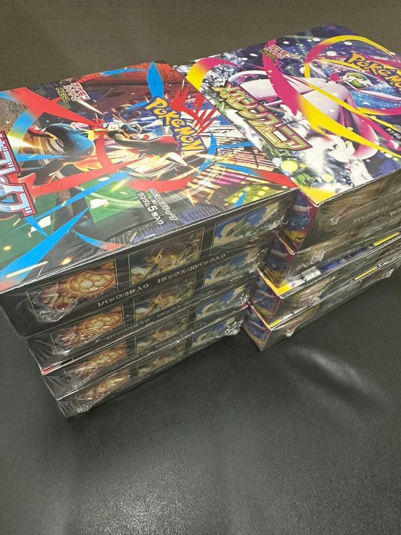 ポケモンカード メガシンフォニア、メガブレイブ各4BOXシュリンク付き