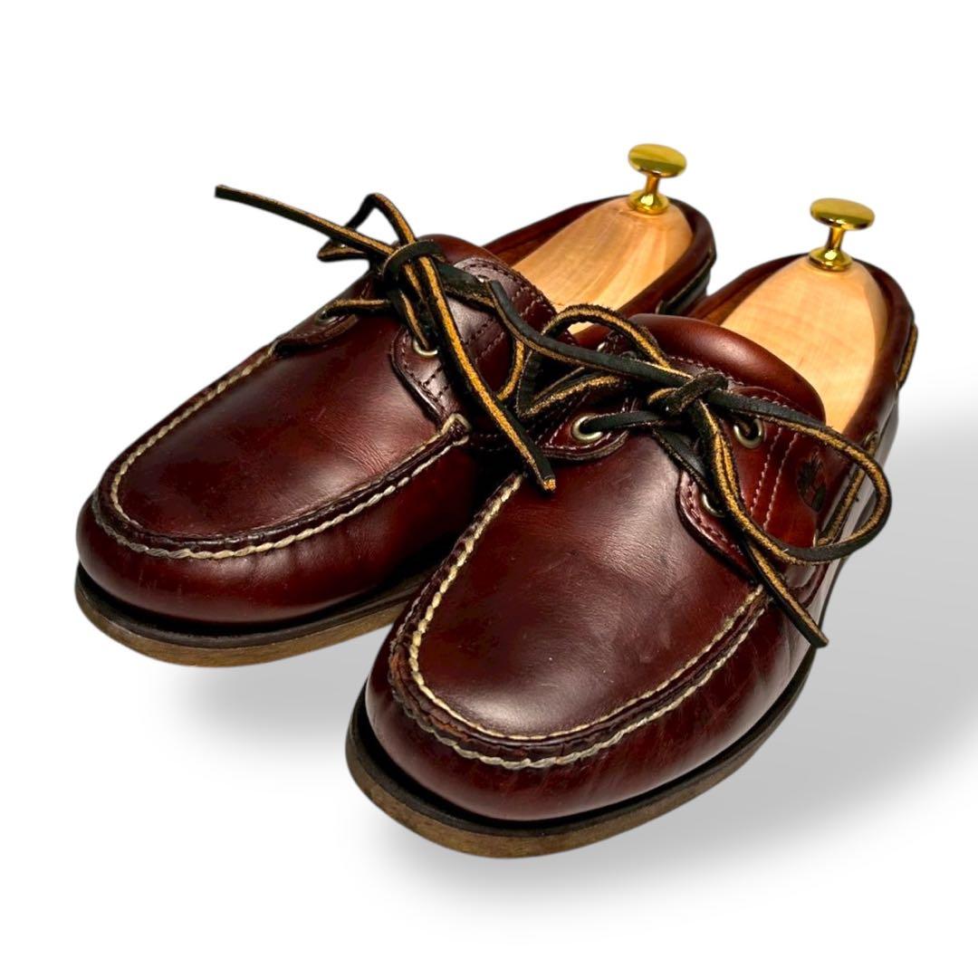 Timberlandティンバーランド2eye デッキシューズ　ブラウン赤茶