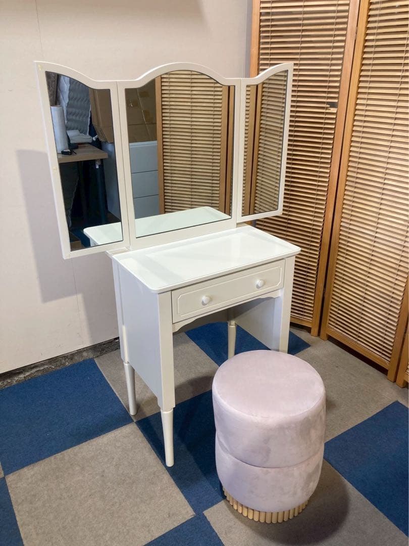 東京都23区送料込◆Francfrancミーオ ドレッサーセット(TPS4808 ミーオ ドレッサー ホワイト（W600～920×H1350） | Francfranc（フラン