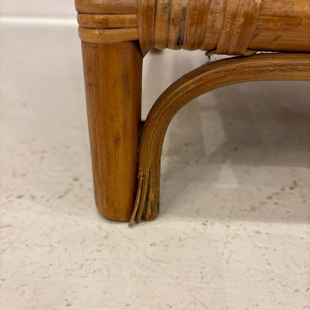 ラタン　ビンテージ　ランドリーラック