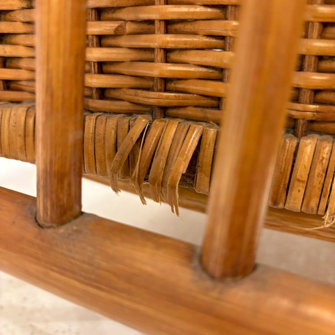 ラタン　ビンテージ　ランドリーラック