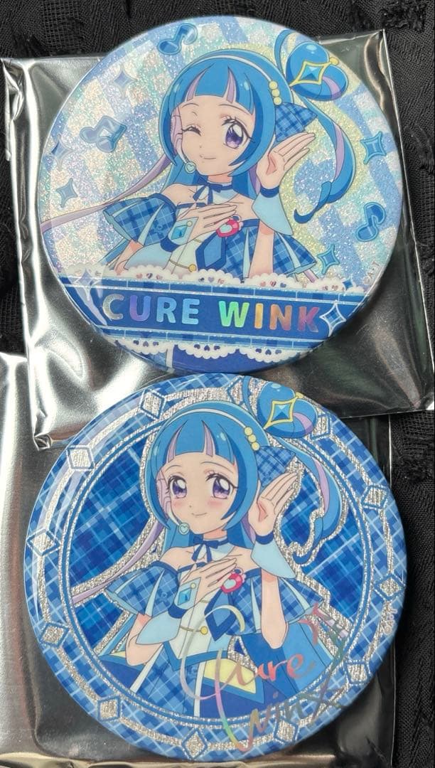 キミとアイドルプリキュア展 キュアウィンク 缶バッジ キミプリ 2種