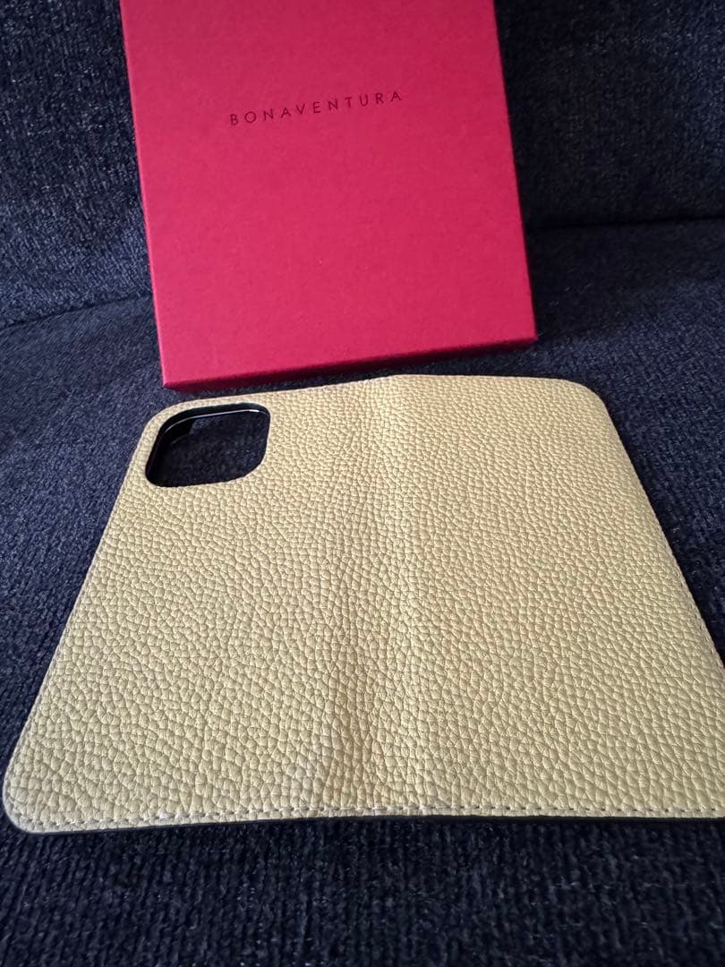 BONAVENTURA iPhone15Pro 手帳型ケース イエロー iphone15ケース ブランド