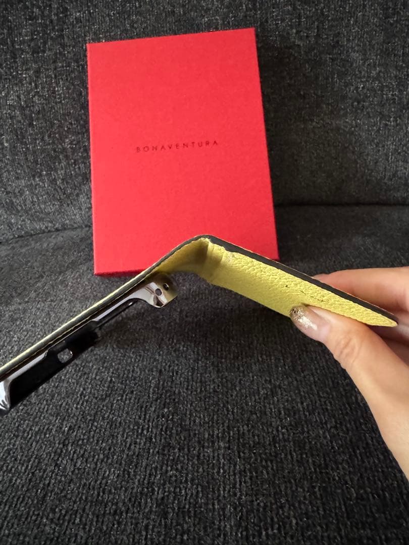 BONAVENTURA iPhone15Pro 手帳型ケース イエロー iphone15ケース ブランド
