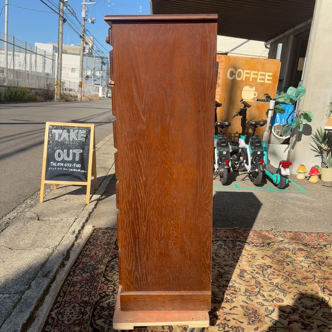 越後民芸家具 ナラ材 ハイチェスト ヨーロピアンスタイル