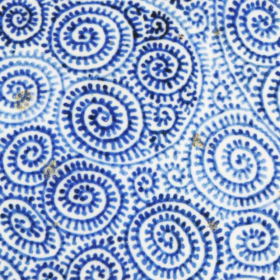 太明成化年製 染付蛸唐草文 一尺三寸皿 盛り皿 飾り皿