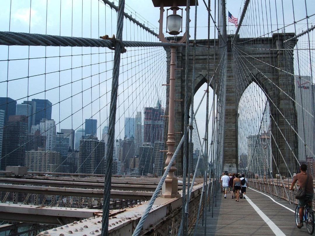 アメリカ ニューヨーク ステンドグラス ブルックリン橋グラス