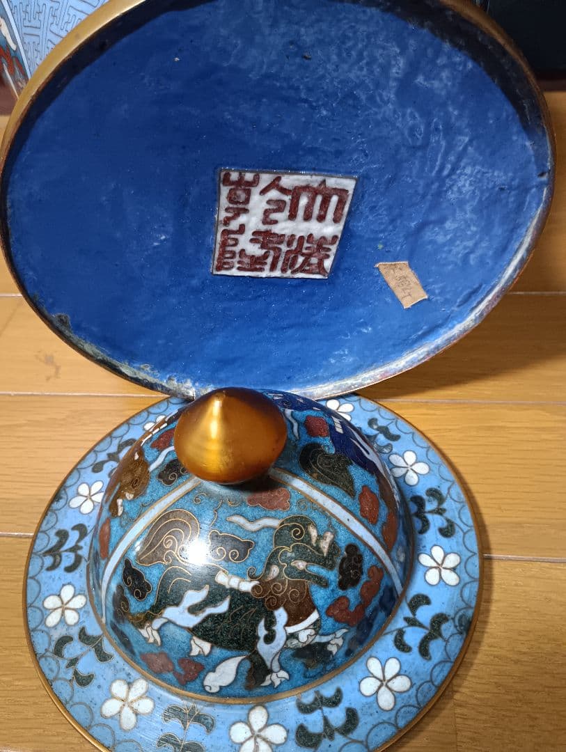 将軍壺 一対 七宝焼き 倣古 置物 中国 大きい 工芸品 インテリア