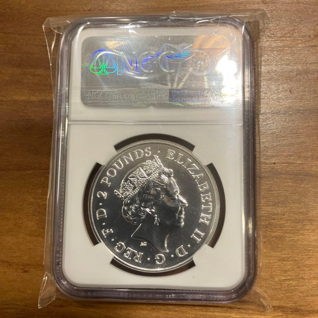 純銀1オンス銀貨デヴィッド・ボウイ 2021年 £2 銀貨NGSMS 70ER