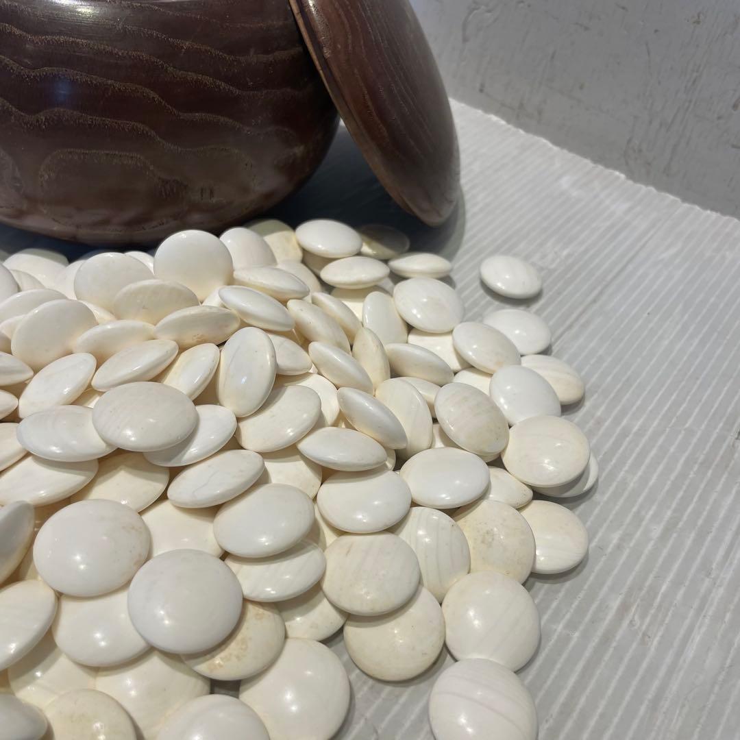 【碁石セット】囲碁 蛤 貝 木製 趣味 遊び　那智黒石　室内ゲーム