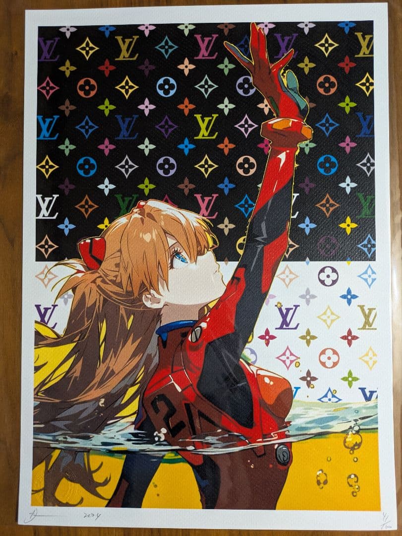 DEATHNYC限定100枚アートポスターエヴァンゲリオン アスカ(バラ売り可