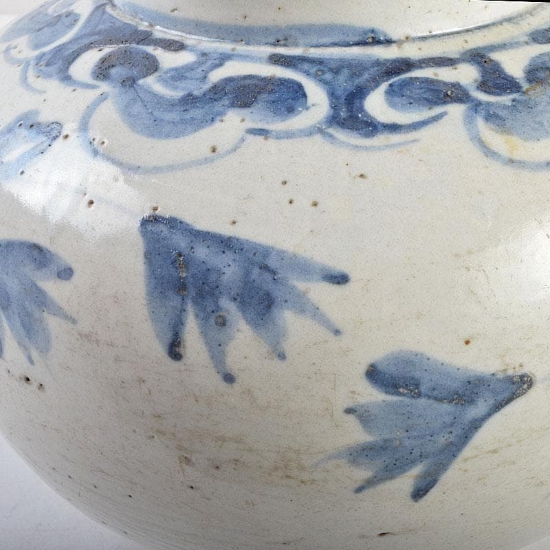 朝鮮美術 李朝 高麗白磁 染付 花文 壷 時代箱付 F R9160B - メルカリ