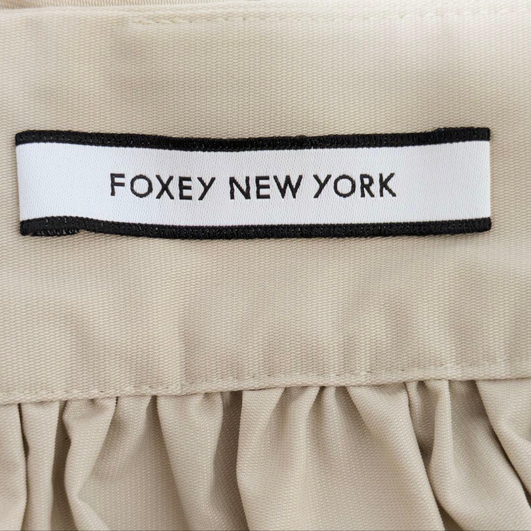 美品✨フォクシーニューヨーク　ティアードスカート　フレア　ベージュ　３８