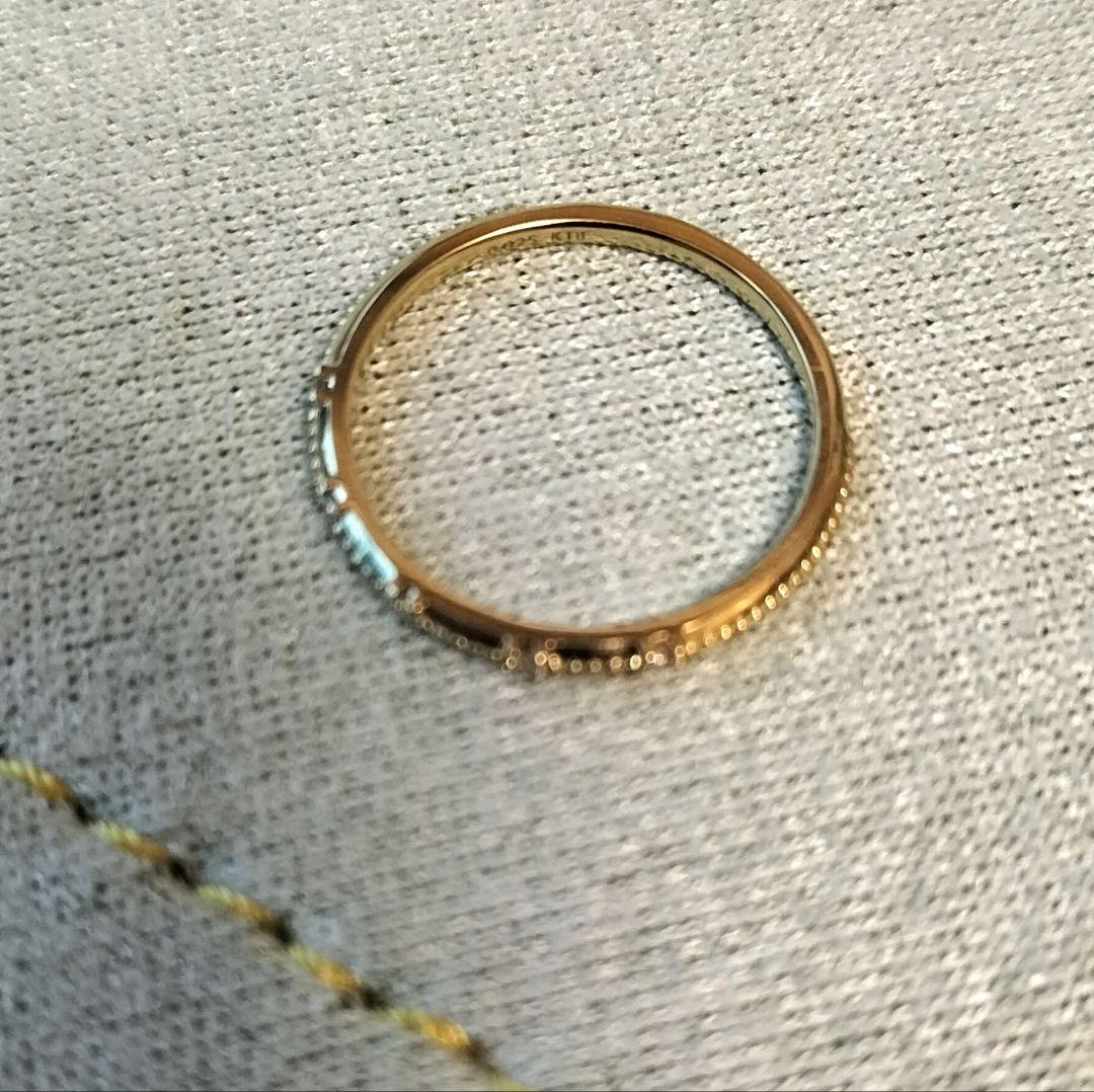 agete【アガット】K18ダイヤモンド　ピンキーリング　５号（人気現行品商品）