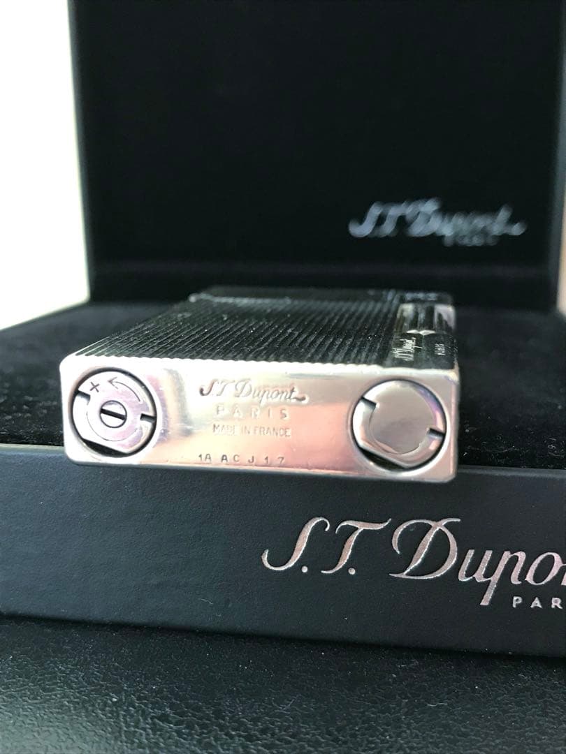 専用です　　　快音キーン　デュポンガスライター　シルバー　ストライプ　ライン２s