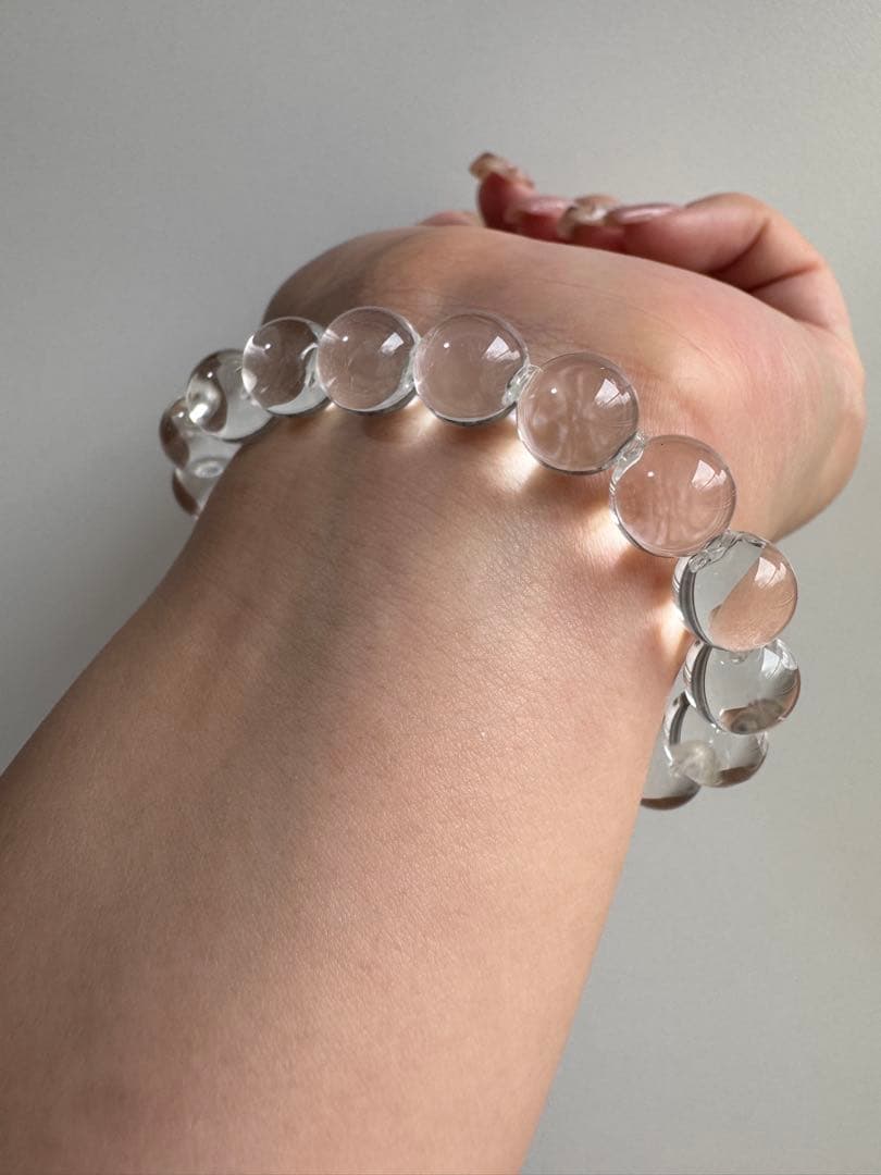 一点物　天然石　水晶① ブレスレット　サイズ変更不可