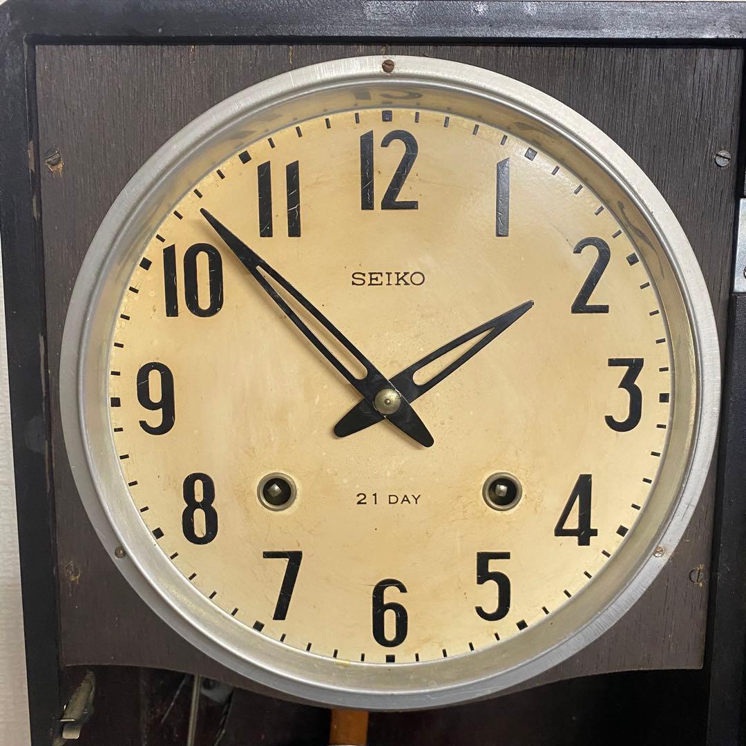SEIKO 21日巻　ゼンマイ時計　古時計　機械時計　箱時計　72-2