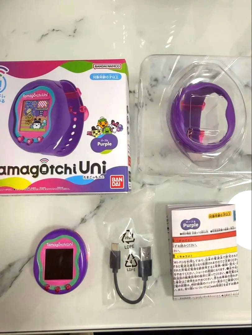 【ストラップ付き】Tamagotchi Uni Purple たまごっちユニ