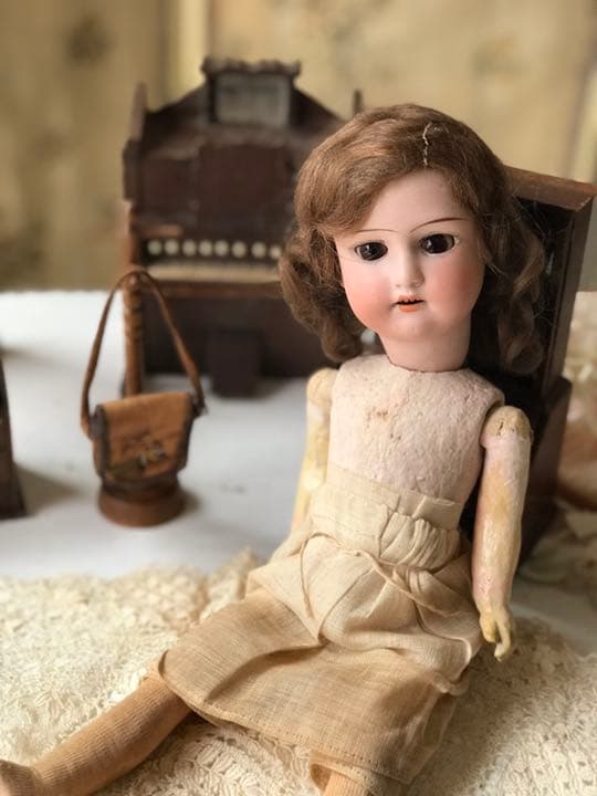 アンティーク ビスクヘッドドール (クノ＆オットードレッセル)