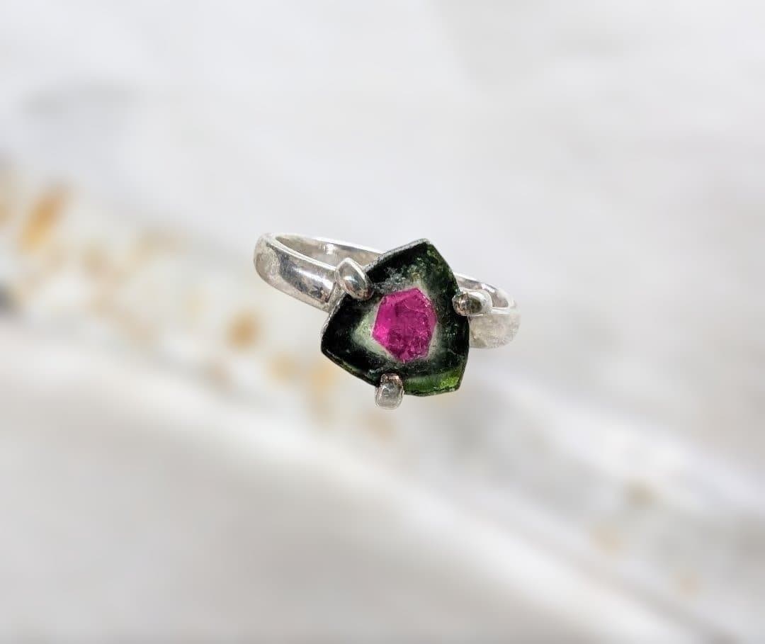 S*n様 シルバー925 ウォーターメロン トルマリン 電気石 リング
