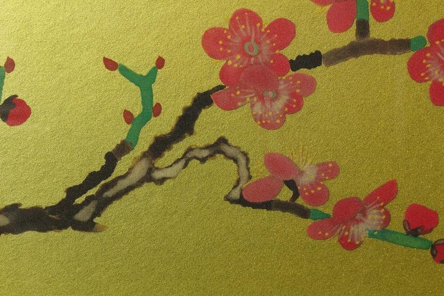 小倉遊亀 筆 春日 229/500限定 岩絵具方式複製画 西陣(K-LC934)