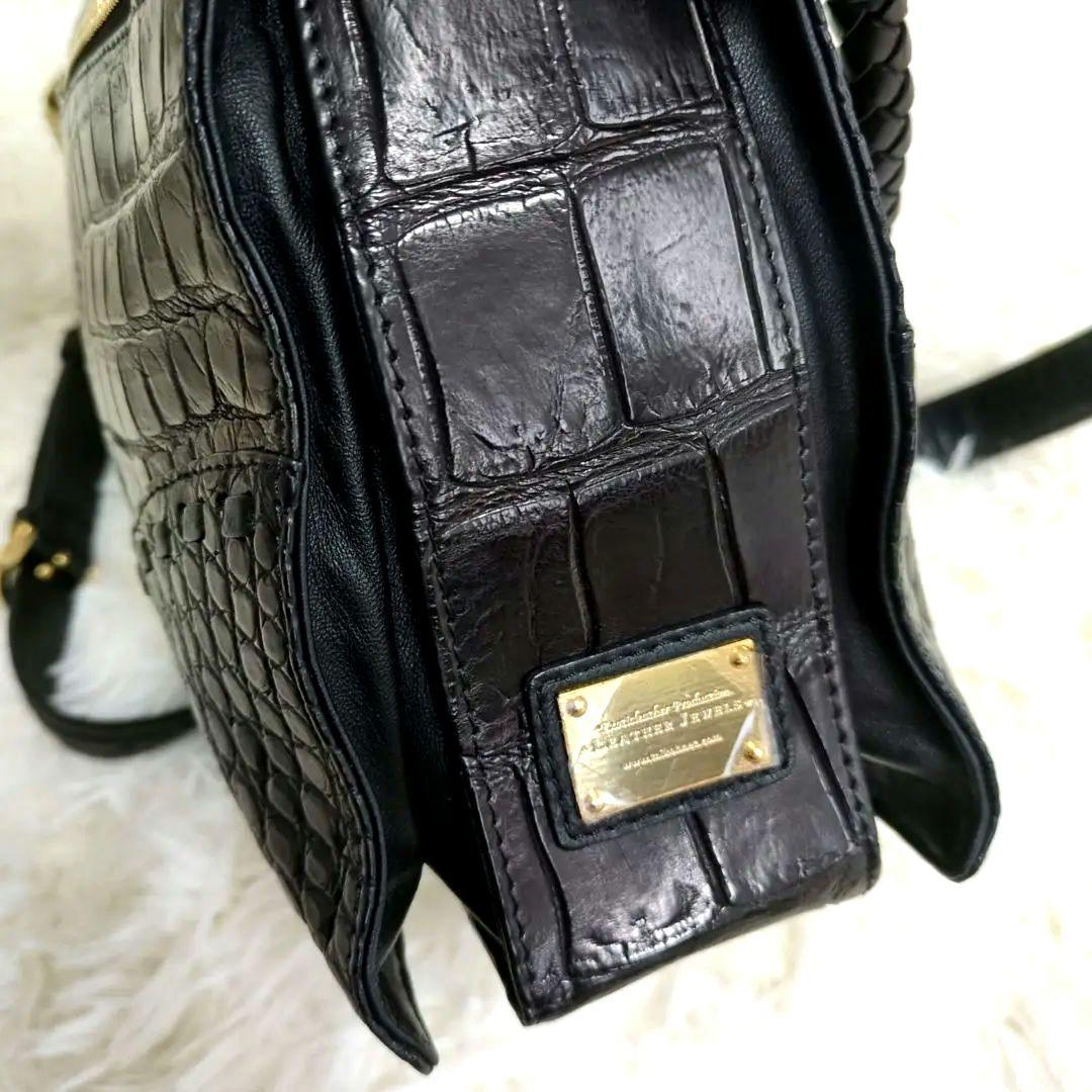 定価84万!!!JRA認定 クロコダイル センター取り ショルダーバッグ2way