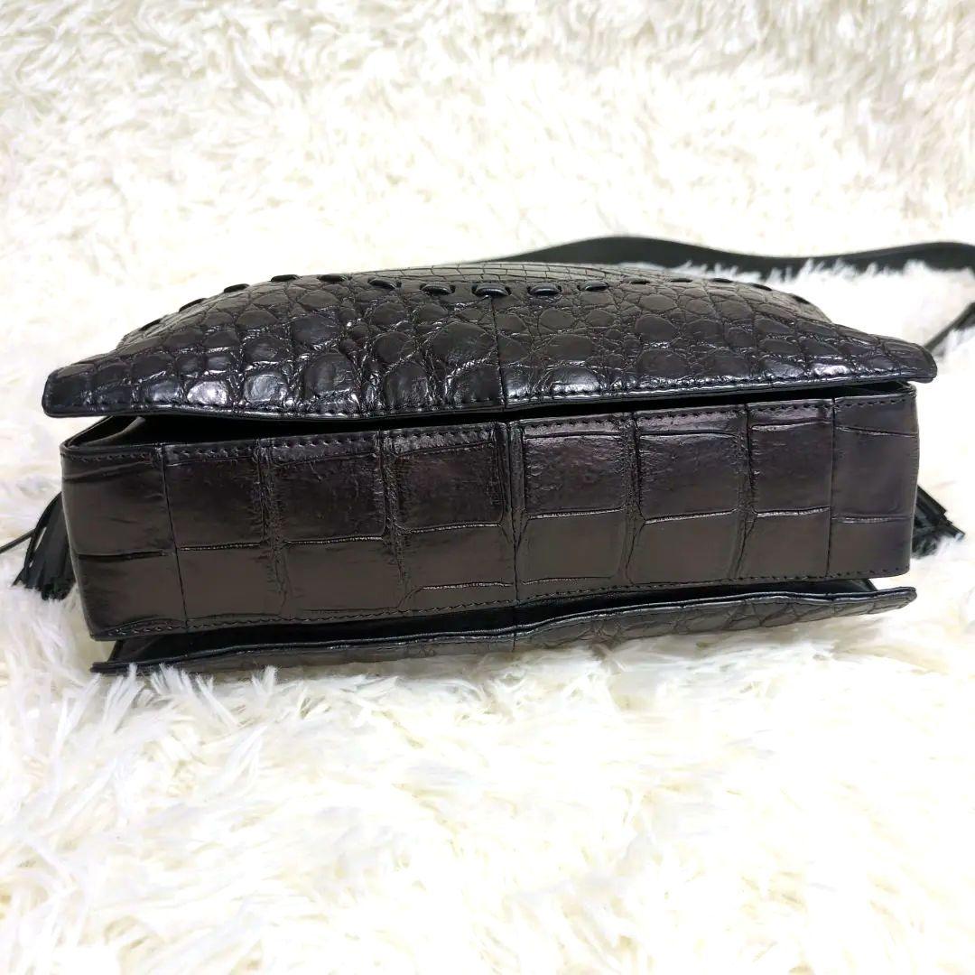 定価84万!!!JRA認定 クロコダイル センター取り ショルダーバッグ2way