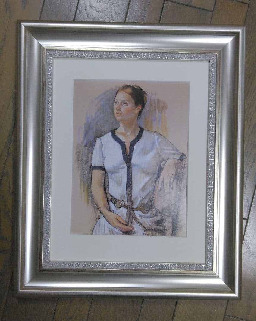 小磯良平シルバー装飾額縁 小磯良平シルバー装飾額縁