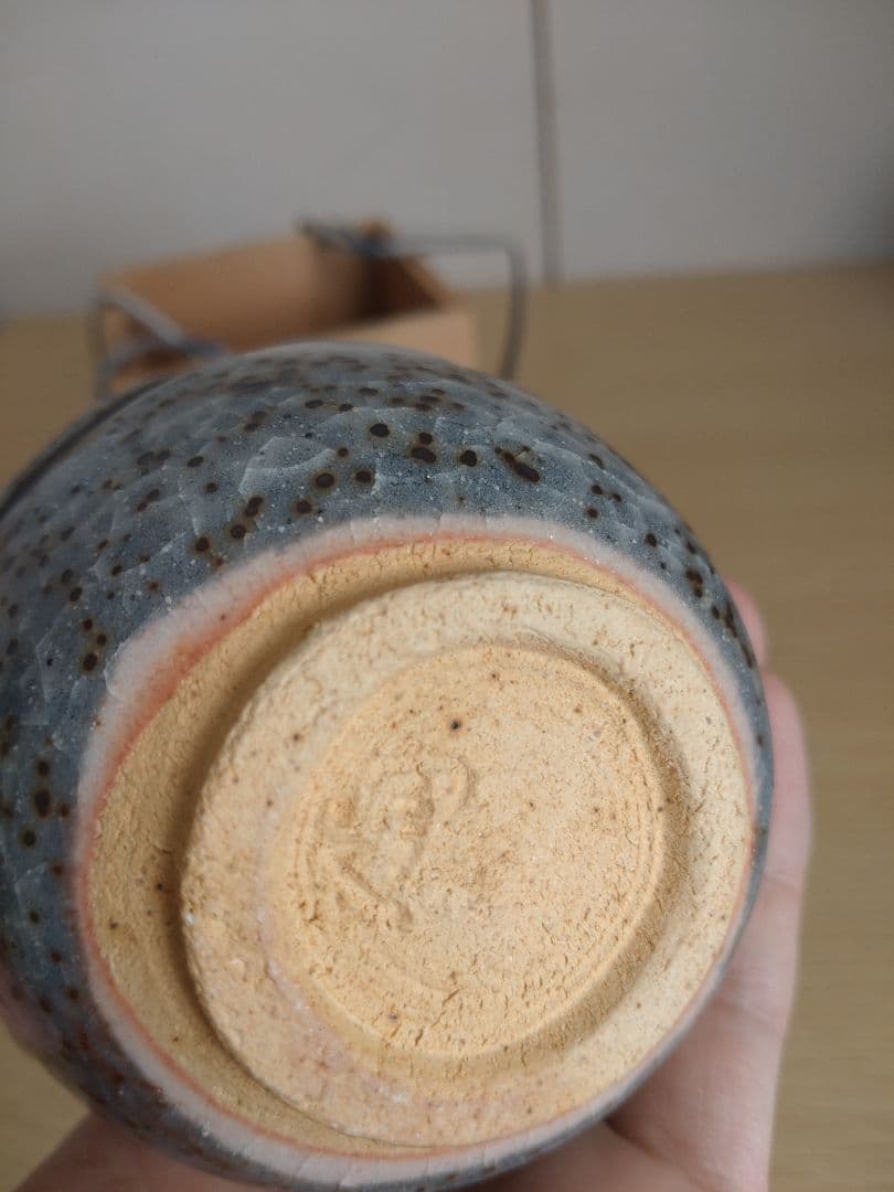 限定品】陶芸家 加藤健 鼠志野 湯呑 源九郎窯 美品 本物 桃山