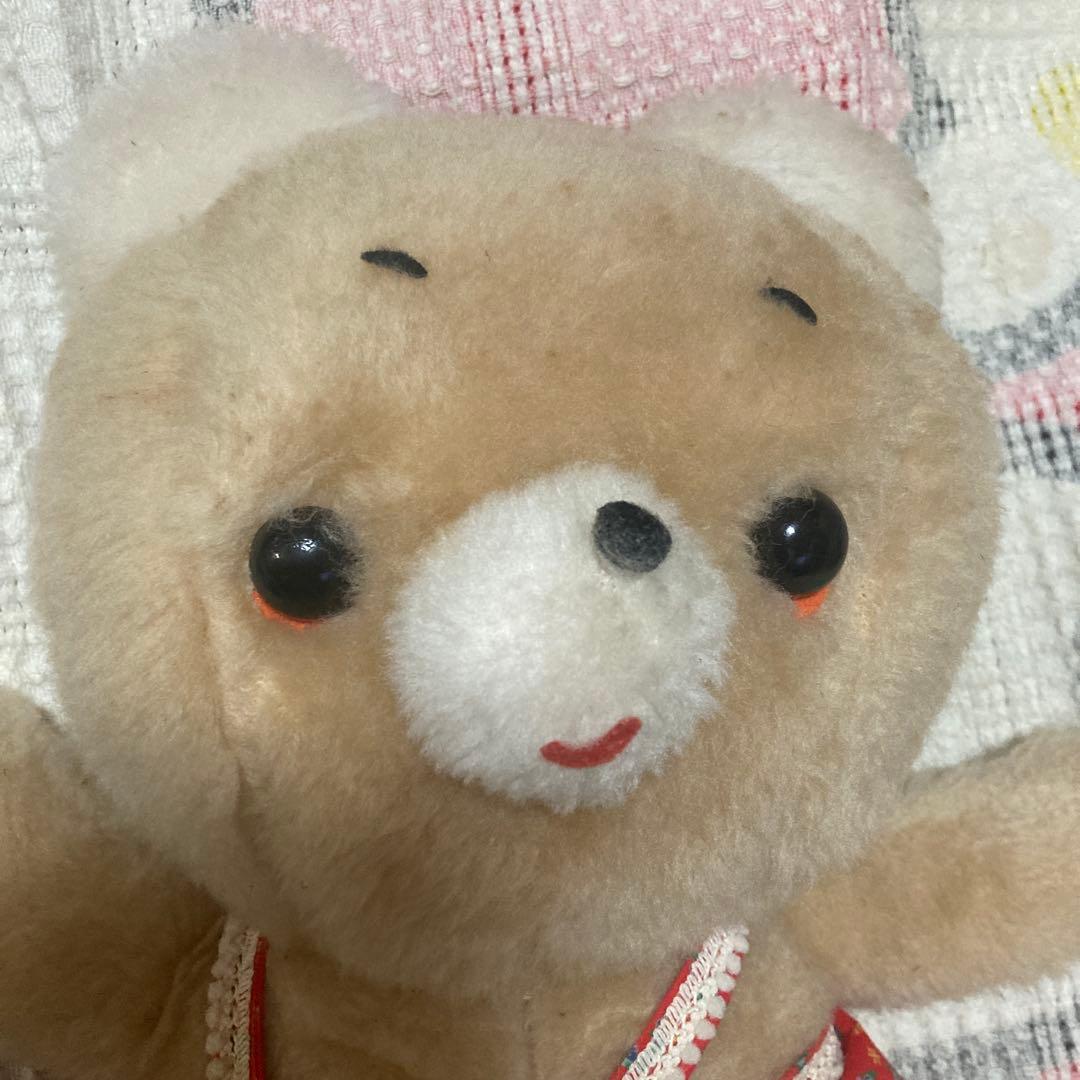 昭和レトロ　ぬいぐるみの三英　クマ　ぬいぐるみ　中古品