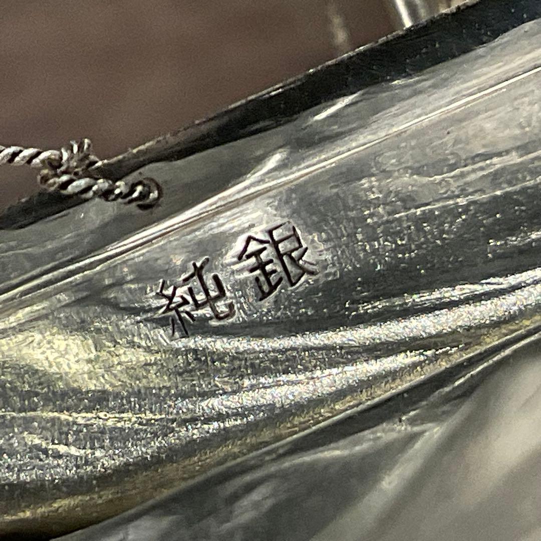 銀製(純銀刻印)帆船 置物 台付 ヨット シルバー 金属工芸 ガラスケース