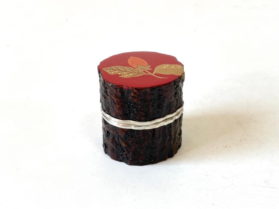 塗師　中村宗悦　玄々斎好写　筆柿香合　共箱　柿香合　茶道具