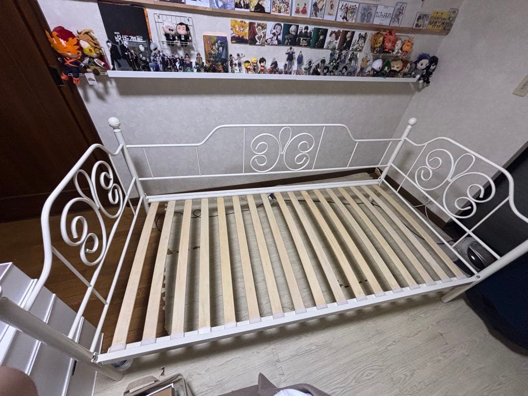 専用出品　ホワイト アイアンベッドフレーム シングル