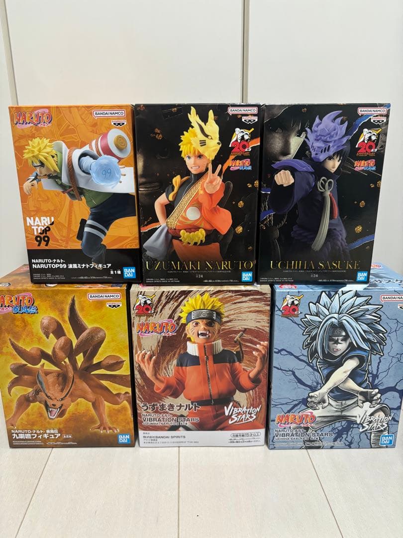 NARUTO バンダイ 20th 限定 フィギュア プライズ ナルト サスケ