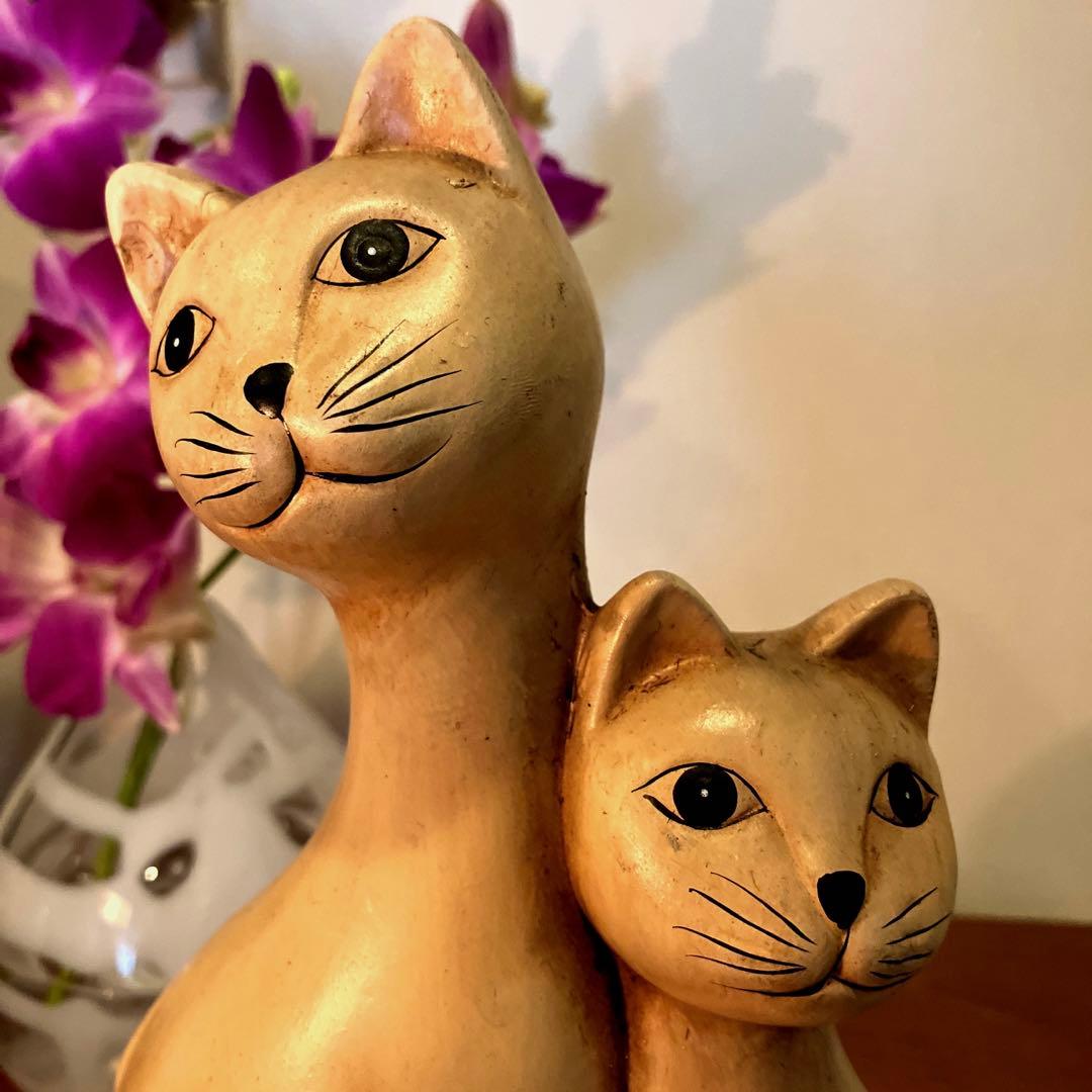 1950-60年代アメリカ手描きの瞳が美しく芸術的な雰囲気の猫ちゃん