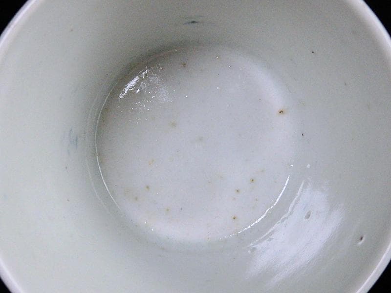 古伊万里　染付　桧垣草紋の図　蕎麦猪口　江戸期　080AS-CDf