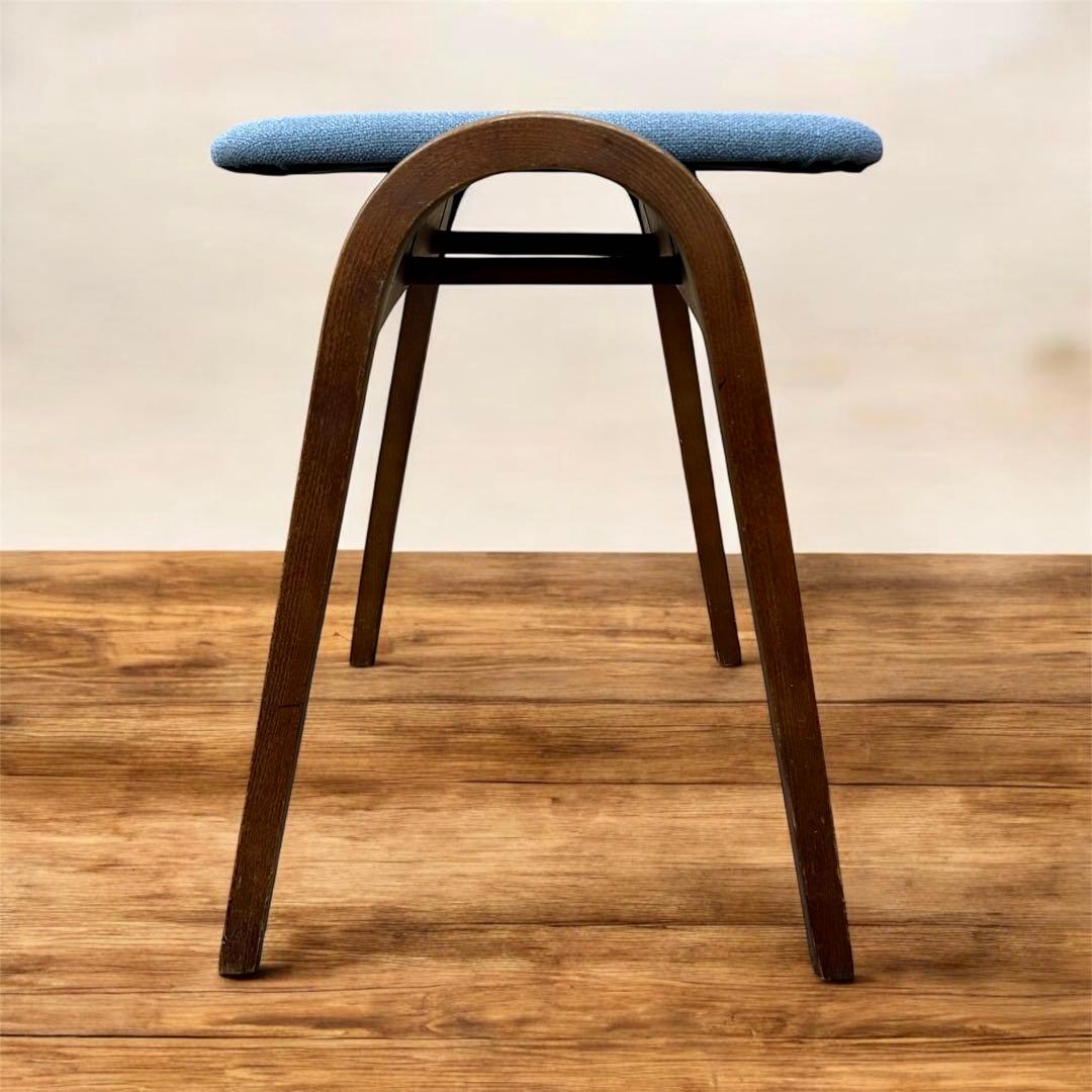 秋田木工 スツール 剣持勇スタッキングチェア ベニヤ交換・座面張替済