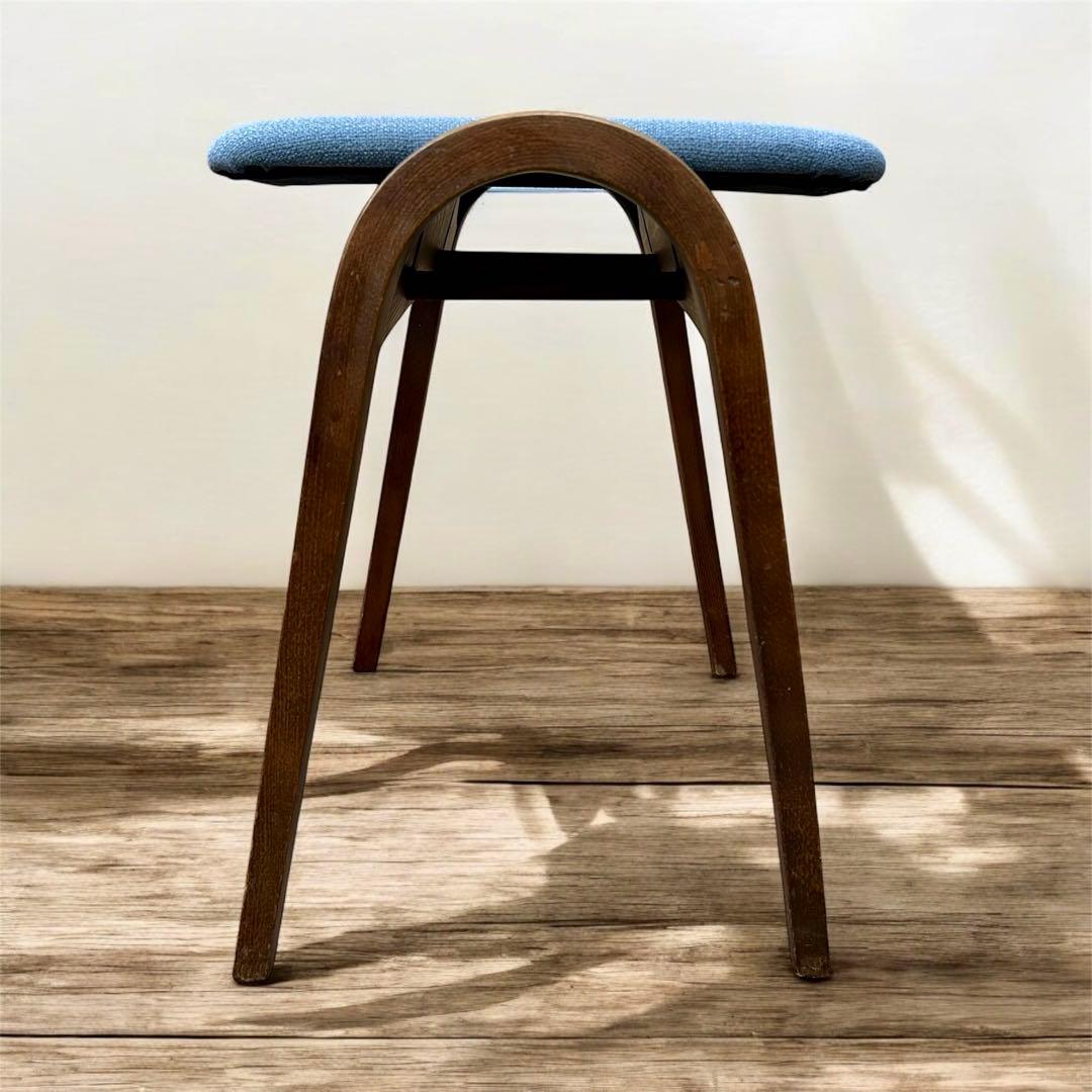 秋田木工 スツール 剣持勇スタッキングチェア ベニヤ交換・座面張替済