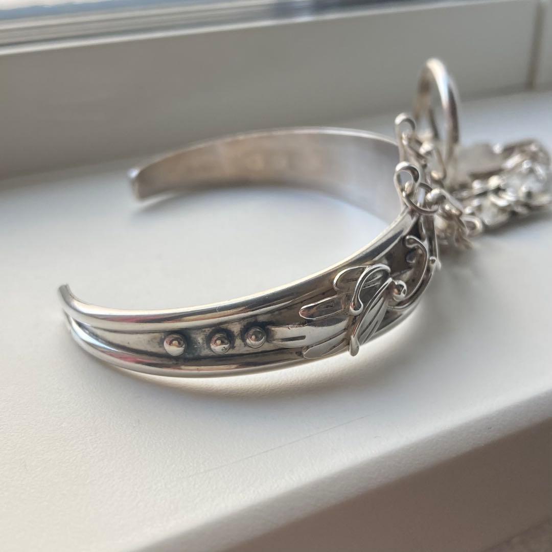 希少 ナバホ リング ブレスレット フィンガーバングル フラワーモチーフ