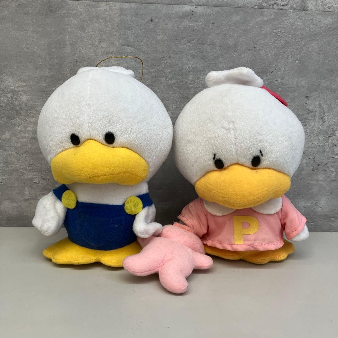 昭和レトロ レッツチャット ペックル アヒル ぬいぐるみ 2体セット