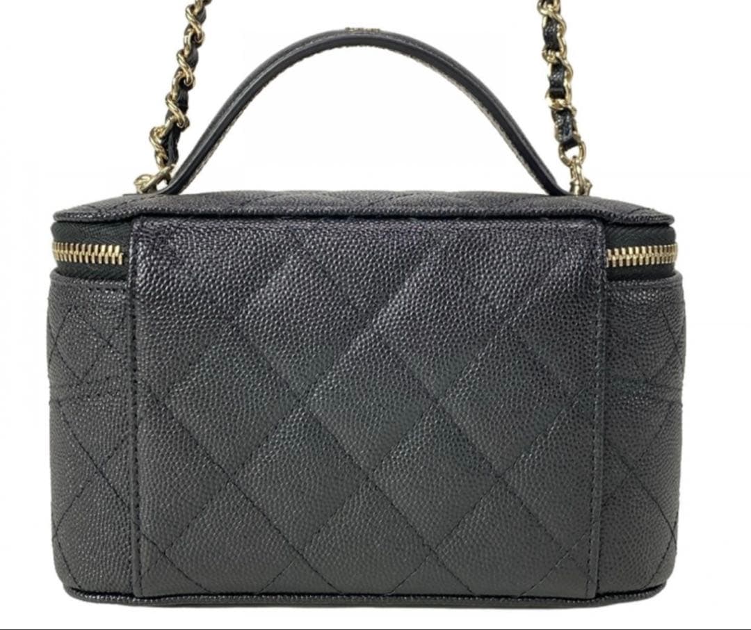 2025SS シャネル　バニティ　バッグ　ココハンドル　キャビアスキン